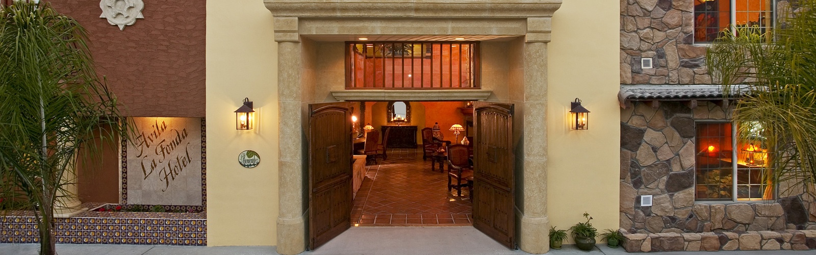 Entrance of our avila beach hotel.